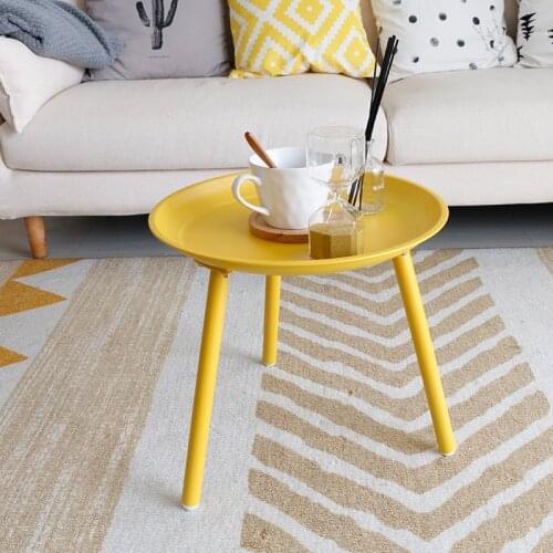Simple small-sized coffee table living room sofa side coffee table creative small round coffee table 34*38cm WF7051002