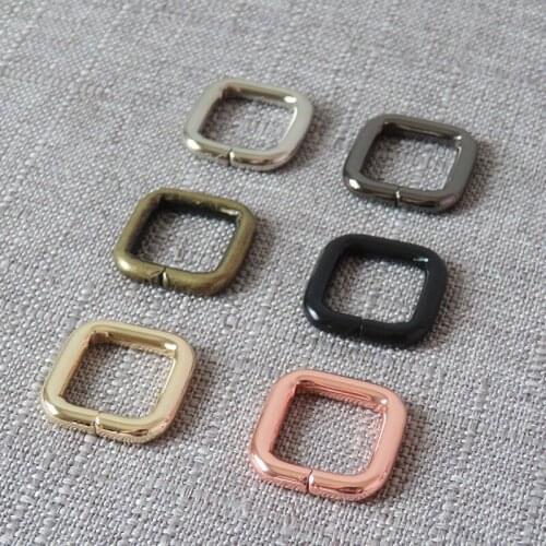 1pc 15mm webbing rectangle metal belt ribbon buckle handbag strap clasp dog leash rope garment DIY hardware sewing accessory
