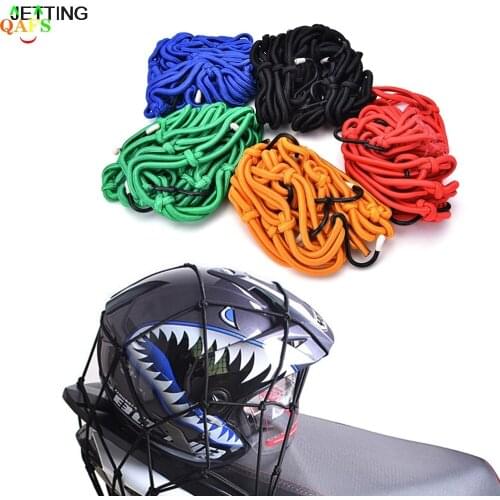 JETTING Motorcycle 6 Hook Mesh Bag String Bag Sundries Net Rope Luggage Bungee Holder Motorcycle Accessories 1pcs