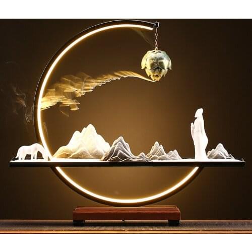 Modern Backflow Incense Burner Simple Creative Eletric Aromatherapy Incense Burner Living Room Bruleur Encens Home Decor DG50XX