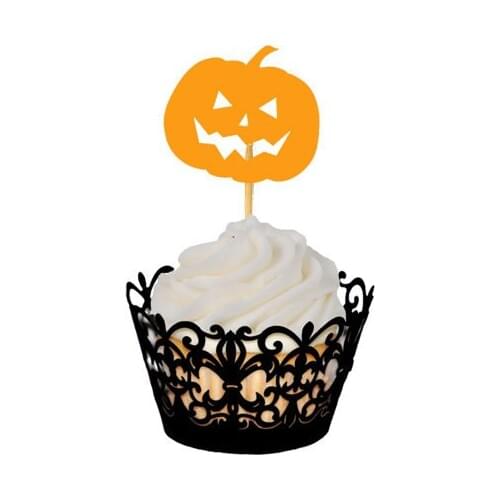 Pumpkin halloween cupcake toppers cupcake toppers Food Picks toothpicks wedding bachelorette bridal shower party decorations