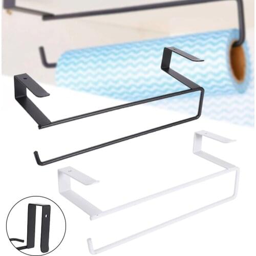 1PC Cabinet Door Towel Racks Kitchen Cabinet Door Drawer Roll Paper Towel Holders Cupboard Storage Rack Home Accessories