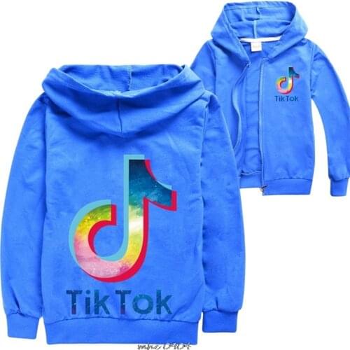 Spring and Autumn Childrens Cartoon Tik Tok Jacket Boy Girl Baby Travel Clothing Jacket Childrens Zipper Cardigan Jacket