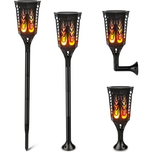 Warmtaste Solar Led Lawn Light Flame Torch Lamp Waterproof Flickering Flames Light Energy Saving Garden Fence Yard Decorative