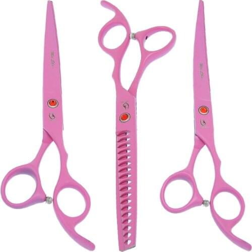 7.0 Inch Japanese 440c Animals Cutting Shears Fish Bone Thinning Scissors Dogs Styling Tijeras Pet Grooming Scissors Kits B0036A