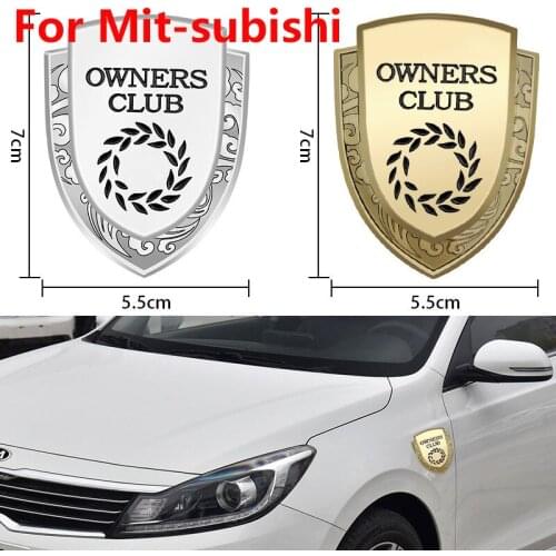 1pc Fashion Car Rear Window Badge Decal Metal Side Shield Sticker For Mitsubishis ASX Lancer Pajero Outlander L200 EVO Lancer EX