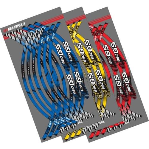 12 X Thick Edge Outer Rim Sticker Stripe Wheel Decals For F650GS f650 gs