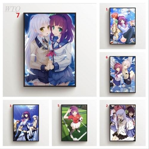 Anime Posters Angel Beats Nakamura Yuri Canvas Painting Wall Poster Wall Art Posters and Prints Picture Home Decoration