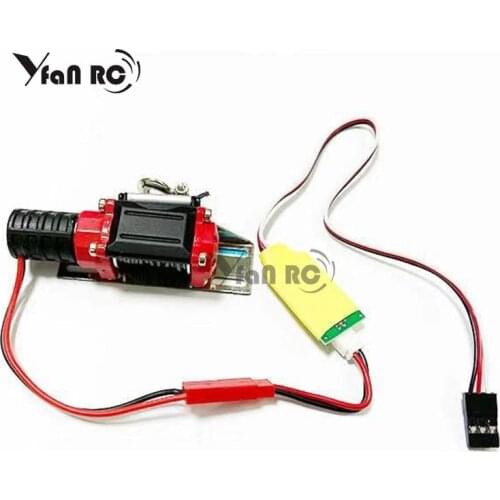 Automatic Winch and Wireless Remote Controller Receiver for 1/10 RC Crawler Car Axial SCX10 Trx-4 TRX4 D90 TF2 Tamiya CC01 90046