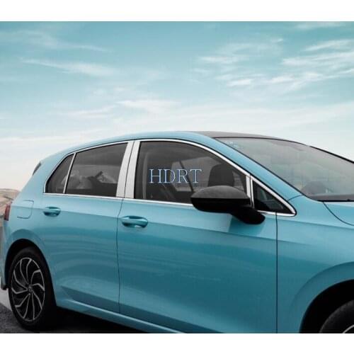 Fit for VW Volkswagen Golf 8 MK8 2020 2021 Car Auto Accessories Coche Chrome Door Window Lift Switch Molding Cover Trim 14pcs