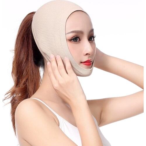 V Face Tie-Head Wrap Shaped Slimming Bandage Artifact Tool Lifting Double Chin Gold Stick Drooping Sleep Facial V Seed Keep-Wear