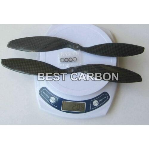 Free shipping 2 Pairs High quality 10" long 3K Carbon fiber CW/CCW propeller for RC Multi-Copter Quadcopter