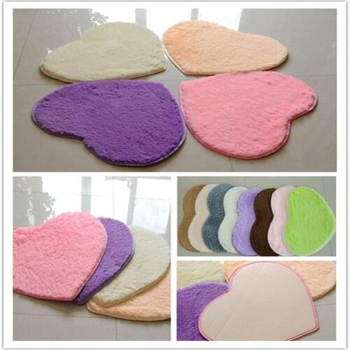 Free Shipping Heart Shape Bed Bath Carpet Blanket Table Area RugsLliving Room Yoga Pad Floor Mat Wedding Gift 40x50cm 50x60cm