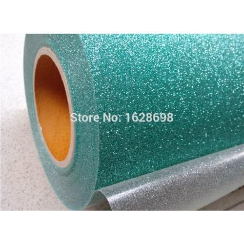 CDG-08 Jade color korean quality glitter heat transfer vinyl Transfer Print for garment