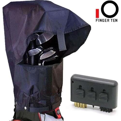 Large Durable Waterproof Golf Bag Rain Cover Raincoat with Brush Golfer Accessories Hood Protection Pack Black Drop Shipping