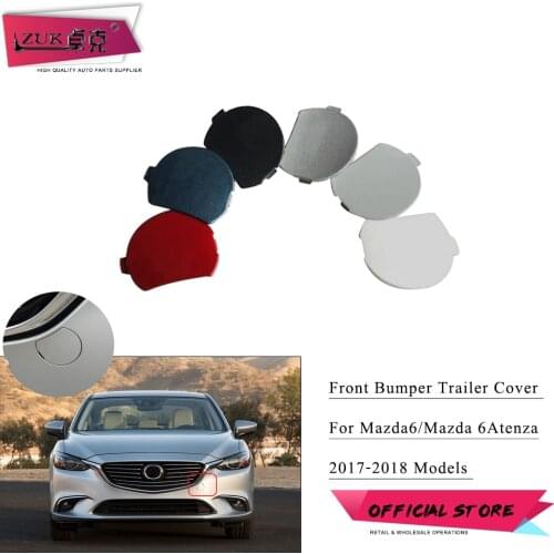 ZUK Front Bumper Towing Hook Cover For Mazda 6 Atenza 2017 2018 2019 Front Hauling Hook Cap Trailer Eye Lid Painted