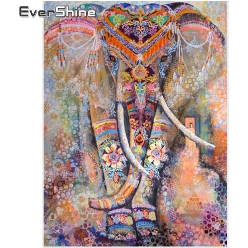 EverShine Diamond Embroidery Elephant Diamond Painting Full Square/round Rhinestones Mosaic Diamonds Handmade Art Wall Decor