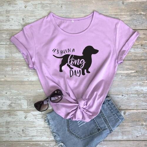 Its Been a Long Day Dachshund T-Shirt 100% Cotton funny unisex women street style graphic quote Fashion casual tshirt top tee