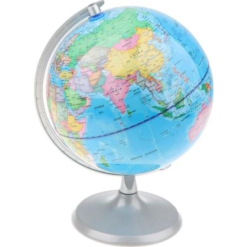 World Map Globe without Light, Home Office Desk Table Decoration, Kids Adults Learning Toys
