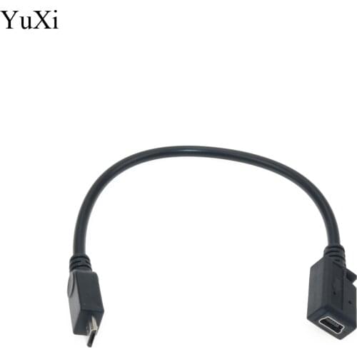 YuXi Mini USB Female to Micro USB Male Connector Adapter Cable for phones Data Wire Connector MP3 MP4