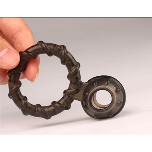 Double Lock Semen Penis Rings Cock Cage Ball Stretcher Sex Toys For Men Massage Penis Trainer Ring Delay Ejaculation Sex Product