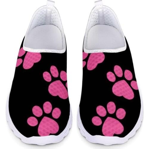 HYCOOL Men Women Shoes Flat Cat Dog Paw Print Student Teen Girl Boys Fashion Comfortable Outdoor Footwear Sport Running Sneaker