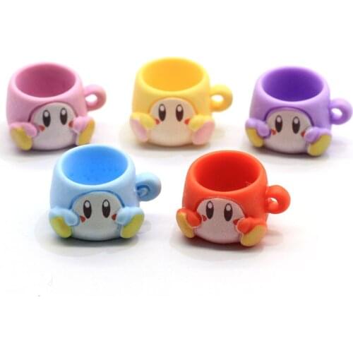 3D Miniature Simulation Cartoon Coffee Cup Resin Cabochon Flatback Micro Landscape Doll House Kitchen Decoration Diy Accessories