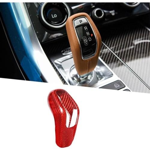 Real Carbon Fiber for Land Range Rover Sport RR Sport 2018-2020 Gear Shift Head Cover Trim Car Interior Mouldings Accessories