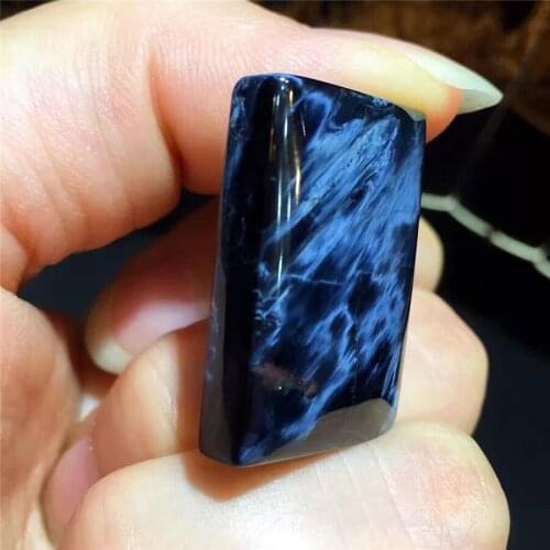 Genuine Natural Blue Pietersite Gems Stone Rectangle Shape Beads Women Pendant AAAA 27x20x7mm