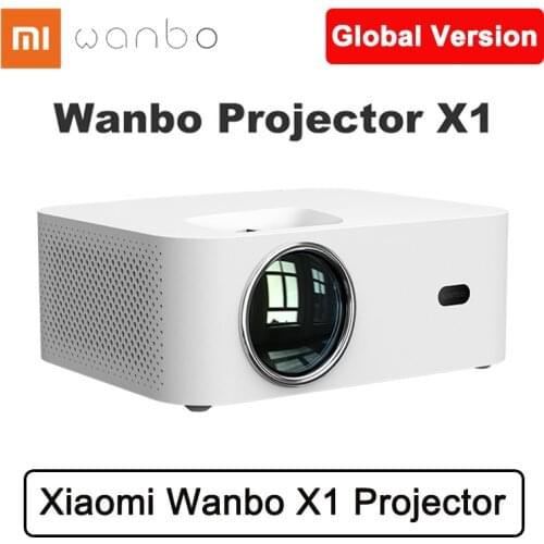 Global Version Wanbo X1 Projector Mini Projector Support 1080P Mini LED Portable Projector Keystone Correction For Home Office