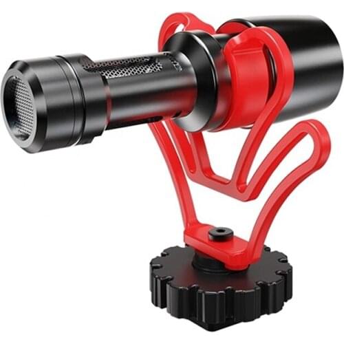 CAM50 Plus Video Condenser Microphone Professional Recording Camera Interview Mini Mic for Smartphone Live Broadcast