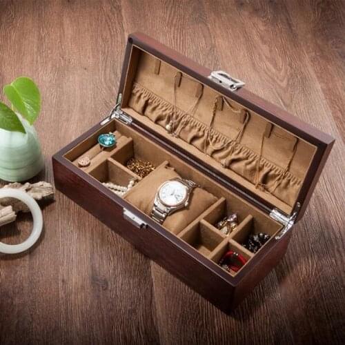 29.5*11.7*8.3cm luxurly wood jewelry box watch storage case makeup storage boxs shoes table toys organizer craft storage MSSH011