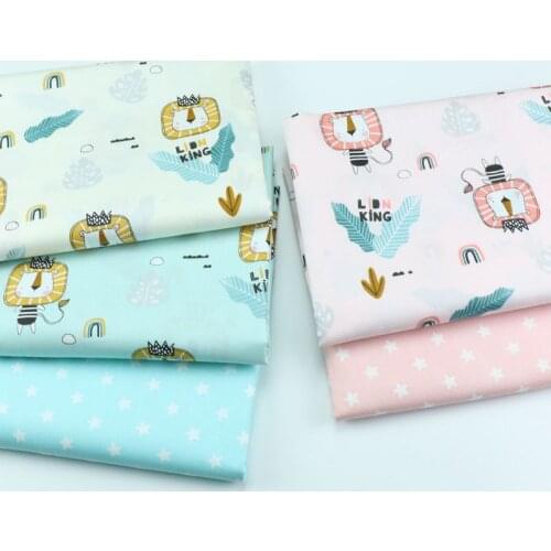 Printed Cartoon Kids Twill Cotton Fabric,Patchwork Cloth,DIY Sewing Quilting Fat Quarters Material For Baby&Child 50*160cm
