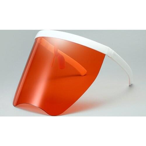 Vintage Oversize Shield Visor Sunglasses Women Flat Top Mask Mirrored Shades Men Windproof Eyewear Fashion FML