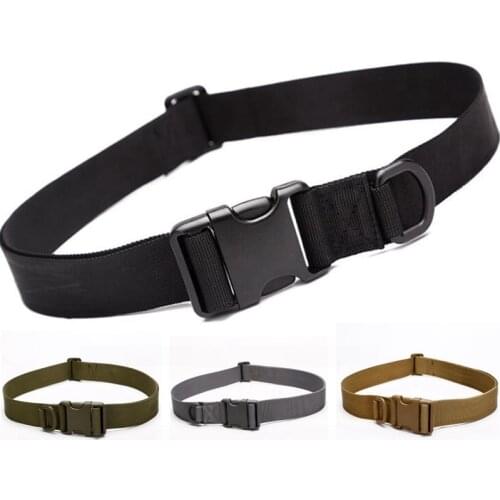 Tactical Waist Belt Buckle Sport Waistband Military Rescue Belt Adjustable Fastening Tape Hunting Canvas Belt Quickly Release