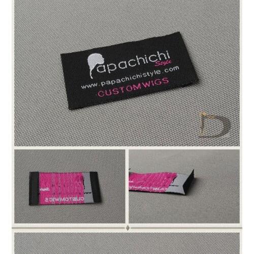 Clothing woven tags custom neck labels and tags cut separate and folded 1000pcs/lot