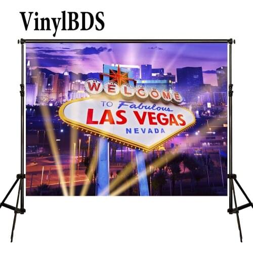 VinylBDS Photography Background Casino Party Backdrop Scenery Backdrops Light City Backdrop Travel Wedding Photo for Studio