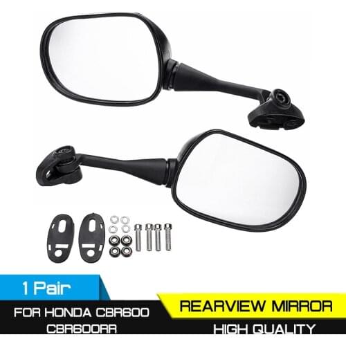 For Honda CBR600 CBR600RR CBR1000 CBR1000RR 1pair 18mm Motorcycle Rearview Rear View Mirrors Glass Back Side Mirror Right Left
