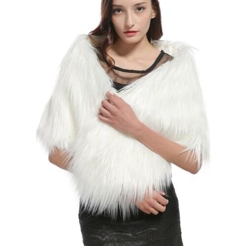 2019 Fashion Solid Cloak Knitted Shawl Women Capa Grande Big Faux Fox Fur Trim Collar Loose Long Batwing Sleeves Poncho Cape