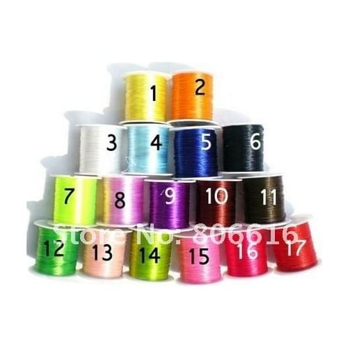 0.5MM*10M 10Pcs/Lot Mixed Color Elastic Rubber Wires Ropes Beadings Acrylic Cords Jewelry Findings/Fittings