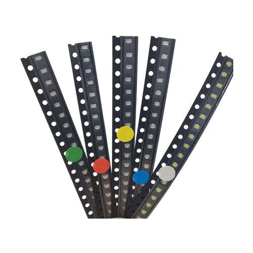 100pcs 0805 SMD LED diodes light yellow red green blue White