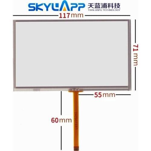 2 Pcs 5''inch 4 wire Resistive Touch Screen 117mm*71mm Digitizer for EJ050NA-01G GPS navigator Touch screen panel Glass