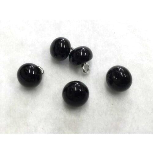 50pcs 10mm black Resin shirt buttons brass leg accessories DIY manual material buttons