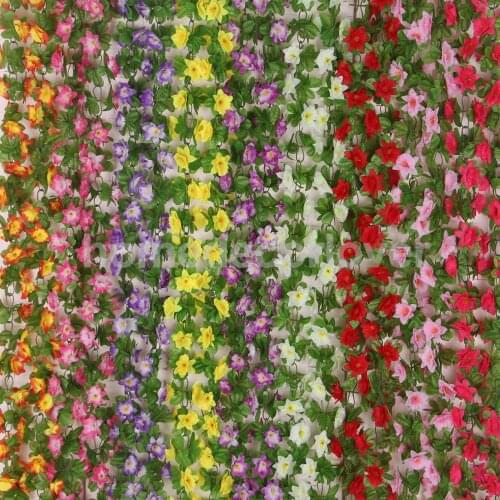Artificial Silk Daffodil Flower Vine Hanging Garland Home Party Decor 8 Colors