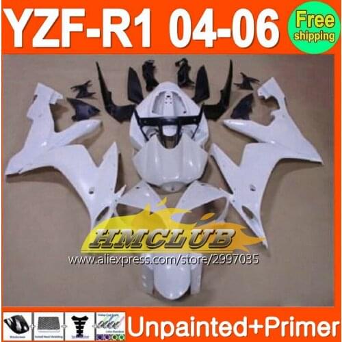 Bodys Unpainted+Primer Fairing For YAMAHA YZF-R1 04-06 YZF R1 YZFR1 R 1 YZF1000 YZF 1000 04 05 06 2004 2005 2006 Fairings