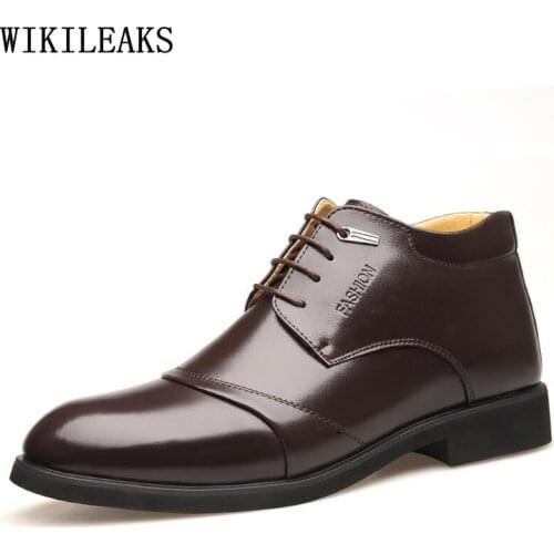 Ankle Boots for Men Male Snow Boots Leather Boots Menofficial shoes for men Dress Shoes Business Shoes Men Zapatos Vestir Hombre