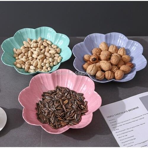 Household fruit bowl living room coffee table plastic small fruit plate candy dish dried fruit plate office snack plate