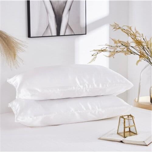 Pure Silk Emulation Satin Pillowcase Comfortable Pillow Case Pillowcase For Bed Throw Single Pillowcases