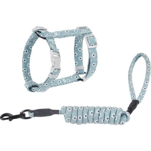 Fashion Japanese Style Cat Harness Vest and Leash Adjustable Strap Rope I-shaped Anti-break Cats Products for Pets Puppy Kitten