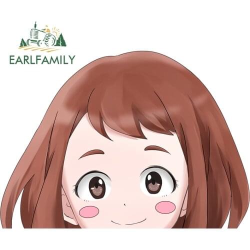EARLFAMILY 13cm x 9.2cm for Boku No Hero Academia Ochako Uraraka Vinyl Car Stickers Surfboard Motorcycle Body for Car Decal